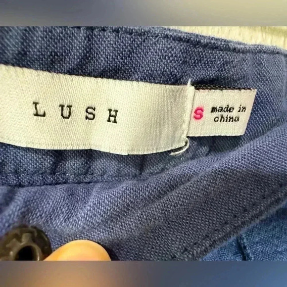 Lush Navy Blue Snap Button Skirt Size Small - Picture 2 of 4